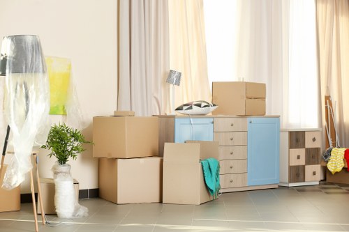 Removal van ready for a local house move in Chiswick