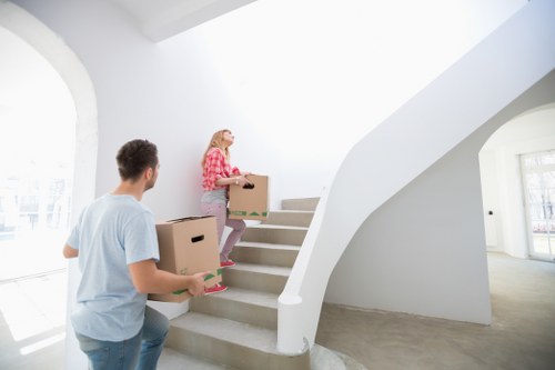 Moving van and removal crew handling a local move in Chiswick