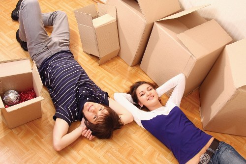 Careful unloading of furniture and boxes at a Chiswick property