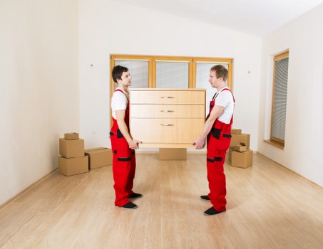 Removals van loading items for a same day move in West London